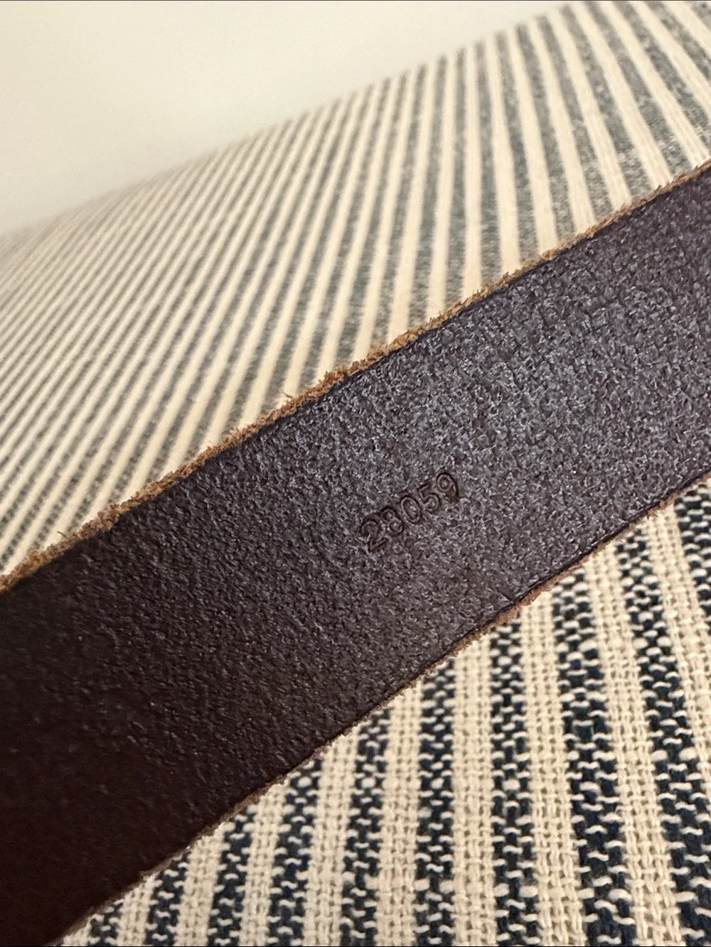 J Crew co. Vintage NYC Brown Leather Men's Belt with Whale Brass Buckle- medium